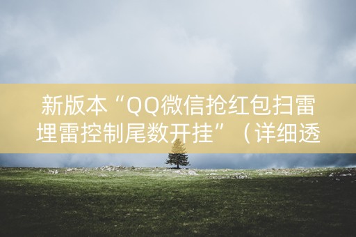 新版本“QQ微信抢红包扫雷埋雷控制尾数开挂”（详细透视教程）-哔哩哔哩