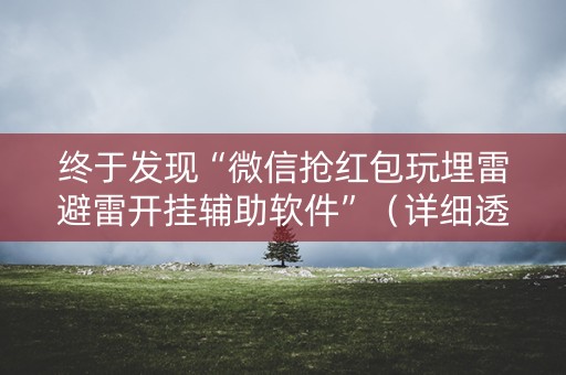 终于发现“微信抢红包玩埋雷避雷开挂辅助软件”（详细透视教程）-哔哩哔哩