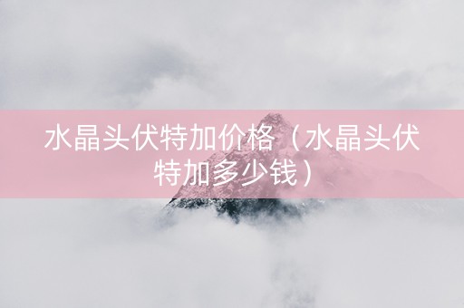 水晶头伏特加价格（水晶头伏特加多少钱）
