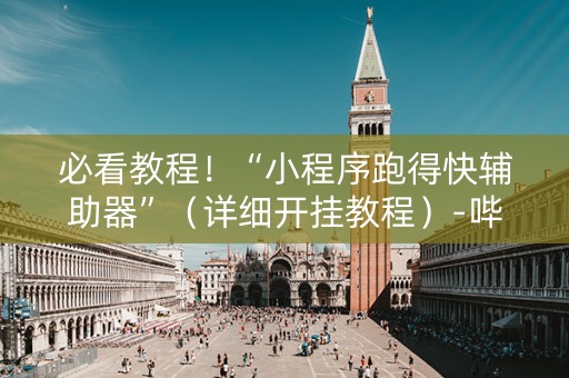 必看教程！“小程序跑得快辅助器”（详细开挂教程）-哔哩哔哩