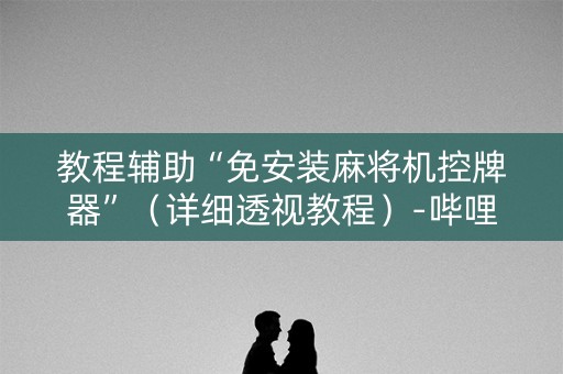教程辅助“免安装麻将机控牌器”（详细透视教程）-哔哩哔哩
