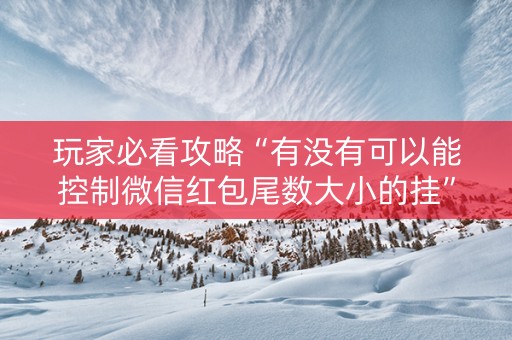 玩家必看攻略“有没有可以能控制微信红包尾数大小的挂”（详细透视教程）-哔哩哔哩