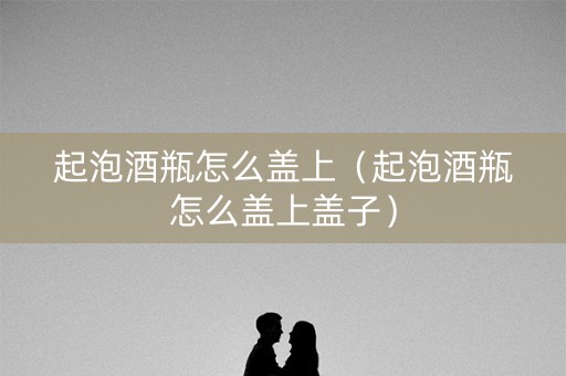起泡酒瓶怎么盖上（起泡酒瓶怎么盖上盖子）