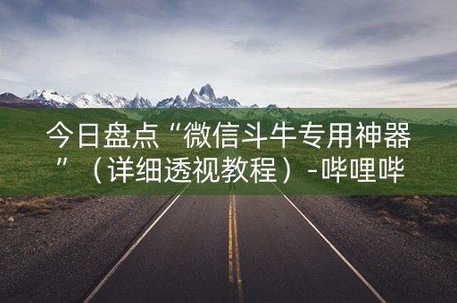 今日盘点“微信斗牛专用神器”（详细透视教程）-哔哩哔哩