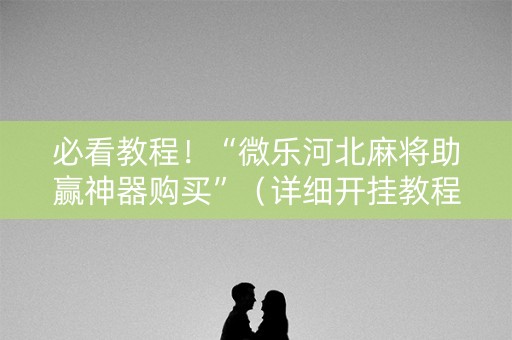 必看教程！“微乐河北麻将助赢神器购买”（详细开挂教程）-哔哩哔哩