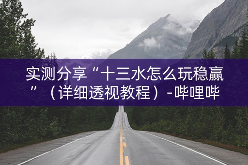 实测分享“十三水怎么玩稳赢”（详细透视教程）-哔哩哔哩