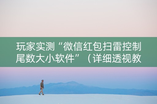 玩家实测“微信红包扫雷控制尾数大小软件”（详细透视教程）-哔哩哔哩