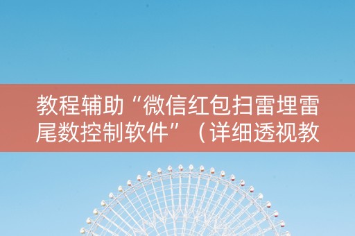 教程辅助“微信红包扫雷埋雷尾数控制软件”（详细透视教程）-哔哩哔哩