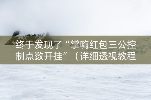 终于发现了“掌嗨红包三公控制点数开挂”（详细透视教程）-哔哩哔哩