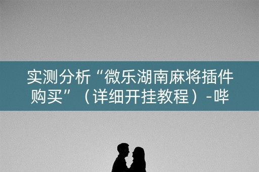 实测分析“微乐湖南麻将插件购买”（详细开挂教程）-哔哩哔哩