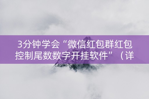 3分钟学会“微信红包群红包控制尾数数字开挂软件”（详细透视教程）-哔哩哔哩