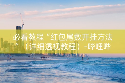 必看教程“红包尾数开挂方法”（详细透视教程）-哔哩哔哩