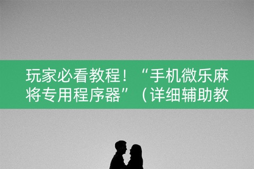 玩家必看教程！“手机微乐麻将专用程序器”（详细辅助教程）-哔哩哔哩