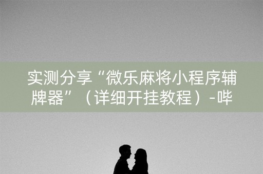 实测分享“微乐麻将小程序辅牌器”（详细开挂教程）-哔哩哔哩
