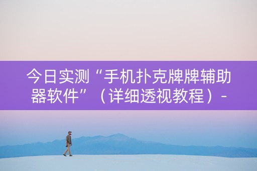 今日实测“手机扑克牌牌辅助器软件”（详细透视教程）-哔哩哔哩