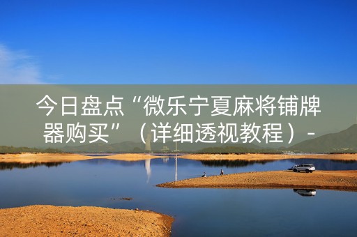 今日盘点“微乐宁夏麻将铺牌器购买”（详细透视教程）-哔哩哔哩