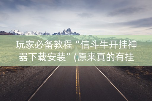 玩家必备教程“信斗牛开挂神器下载安装”(原来真的有挂)-知乎