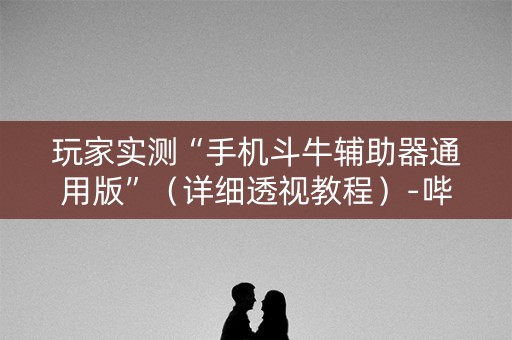 玩家实测“手机斗牛辅助器通用版”（详细透视教程）-哔哩哔哩
