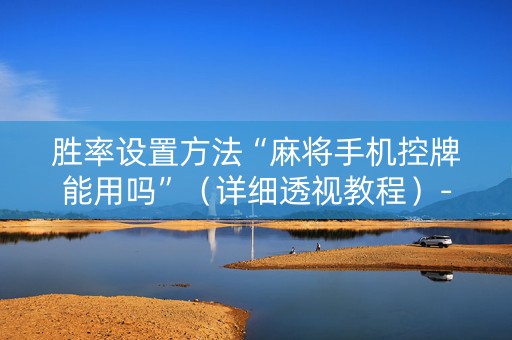 胜率设置方法“麻将手机控牌能用吗”（详细透视教程）-哔哩哔哩