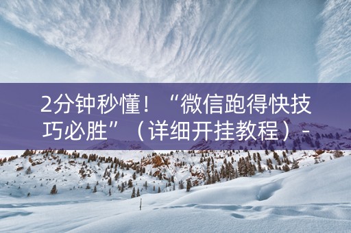 2分钟秒懂！“微信跑得快技巧必胜”（详细开挂教程）-哔哩哔哩