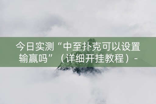 今日实测“中至扑克可以设置输赢吗”（详细开挂教程）-哔哩哔哩