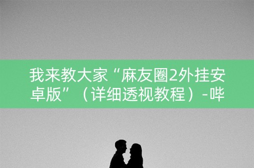 我来教大家“麻友圈2外挂安卓版”（详细透视教程）-哔哩哔哩