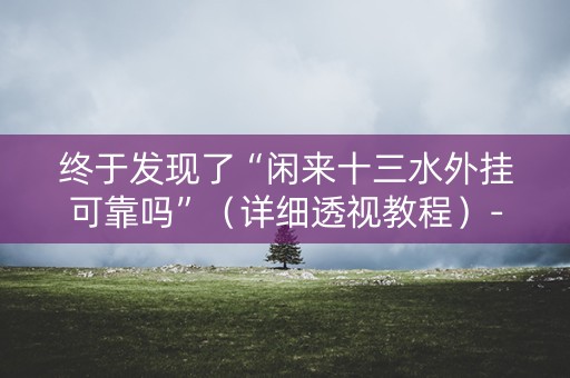 终于发现了“闲来十三水外挂可靠吗”（详细透视教程）-哔哩哔哩