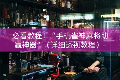 必看教程！“手机雀神麻将助赢神器”（详细透视教程）-哔哩哔哩