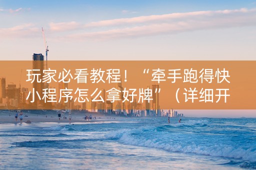 玩家必看教程！“牵手跑得快小程序怎么拿好牌”（详细开挂教程）-哔哩哔哩