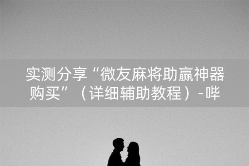 实测分享“微友麻将助赢神器购买”（详细辅助教程）-哔哩哔哩