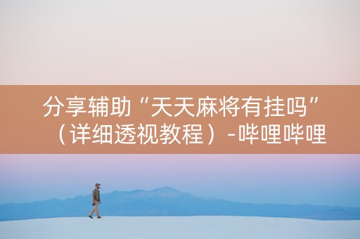 分享辅助“天天麻将有挂吗”（详细透视教程）-哔哩哔哩