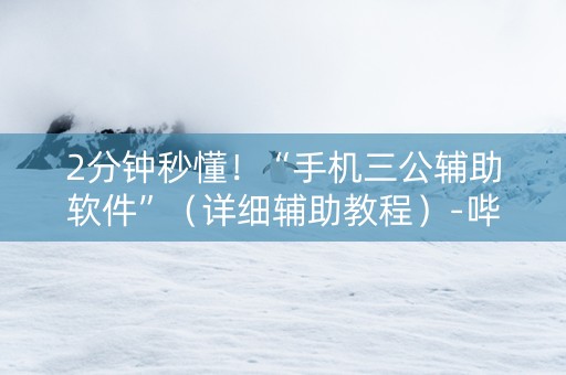 2分钟秒懂！“手机三公辅助软件”（详细辅助教程）-哔哩哔哩