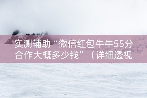 实测辅助“微信红包牛牛55分合作大概多少钱”（详细透视教程）-哔哩哔哩