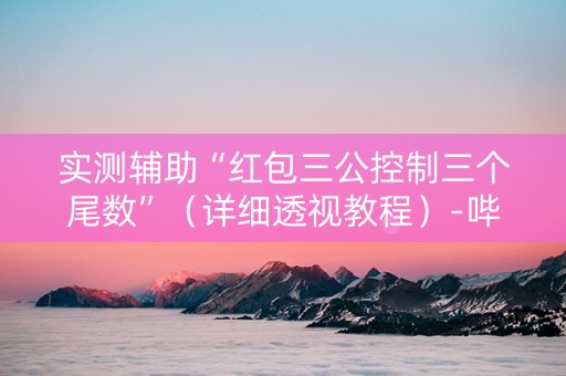 实测辅助“红包三公控制三个尾数”（详细透视教程）-哔哩哔哩