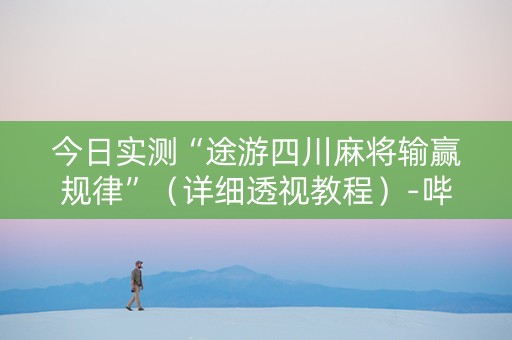 今日实测“途游四川麻将输赢规律”（详细透视教程）-哔哩哔哩