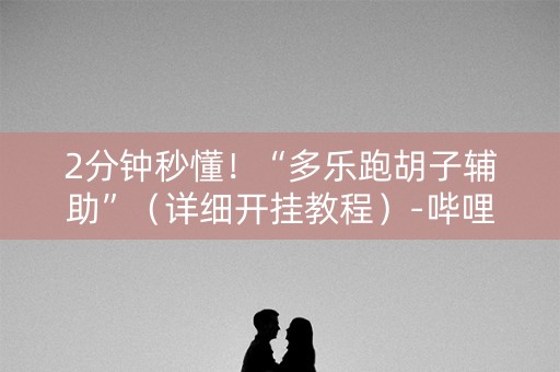 2分钟秒懂！“多乐跑胡子辅助”（详细开挂教程）-哔哩哔哩