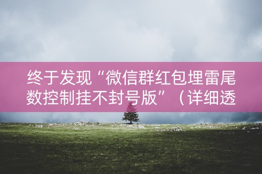 终于发现“微信群红包埋雷尾数控制挂不封号版”（详细透视教程）-哔哩哔哩