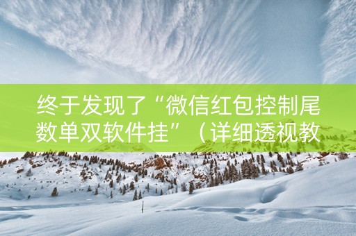 终于发现了“微信红包控制尾数单双软件挂”（详细透视教程）-哔哩哔哩
