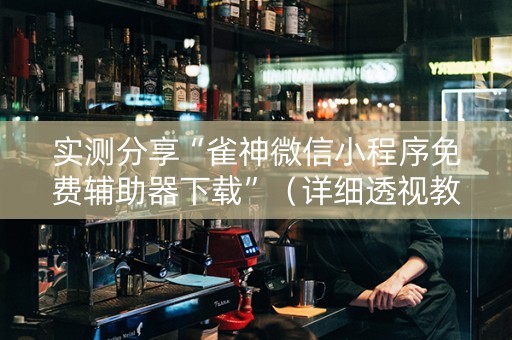 实测分享“雀神微信小程序免费辅助器下载”（详细透视教程）-哔哩哔哩