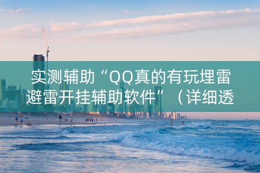 实测辅助“QQ真的有玩埋雷避雷开挂辅助软件”（详细透视教程）-哔哩哔哩