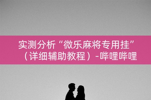 实测分析“微乐麻将专用挂”（详细辅助教程）-哔哩哔哩