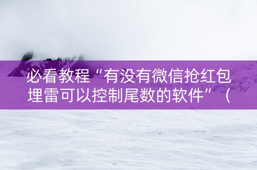 必看教程“有没有微信抢红包埋雷可以控制尾数的软件”（详细透视教程）-哔哩哔哩