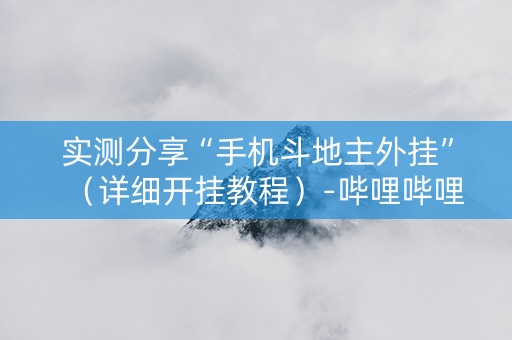 实测分享“手机斗地主外挂”（详细开挂教程）-哔哩哔哩