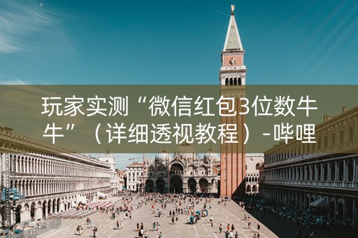 玩家实测“微信红包3位数牛牛”（详细透视教程）-哔哩哔哩