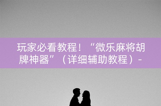 玩家必看教程！“微乐麻将胡牌神器”（详细辅助教程）-哔哩哔哩