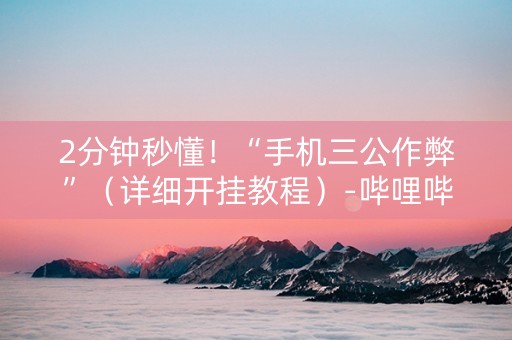 2分钟秒懂！“手机三公作弊”（详细开挂教程）-哔哩哔哩