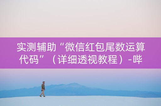 实测辅助“微信红包尾数运算代码”（详细透视教程）-哔哩哔哩