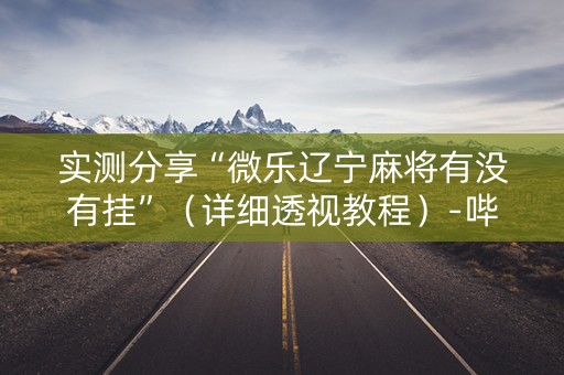 实测分享“微乐辽宁麻将有没有挂”（详细透视教程）-哔哩哔哩