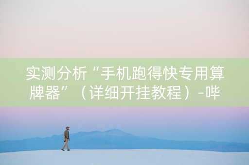 实测分析“手机跑得快专用算牌器”（详细开挂教程）-哔哩哔哩