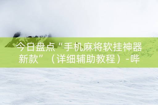 今日盘点“手机麻将软挂神器新款”（详细辅助教程）-哔哩哔哩